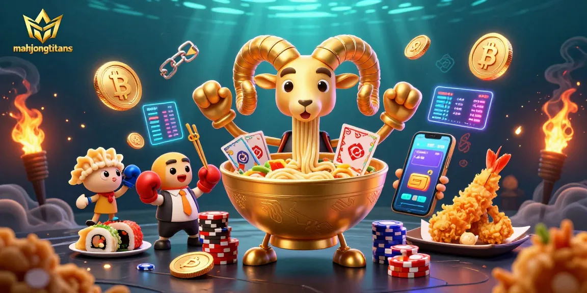 Engage with mahjongtitans as characters deal cards and stack chips in a vibrant gambling scene.