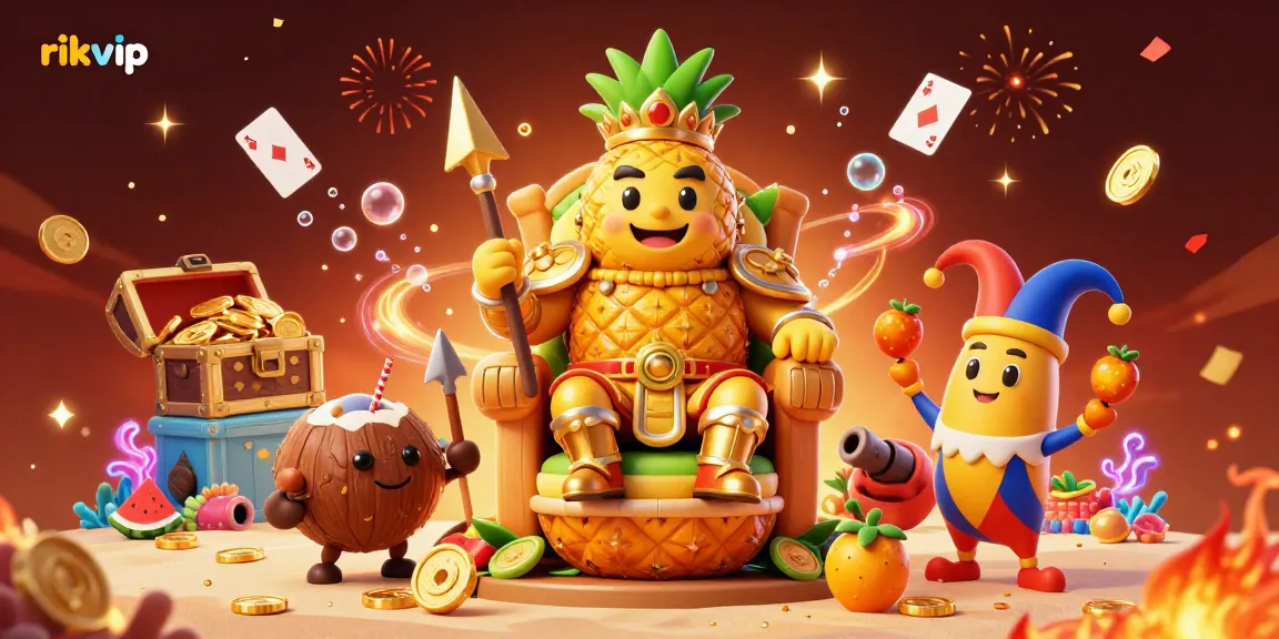 Join the excitement at rikvip casino with a vibrant scene featuring characters and dynamic game elements.