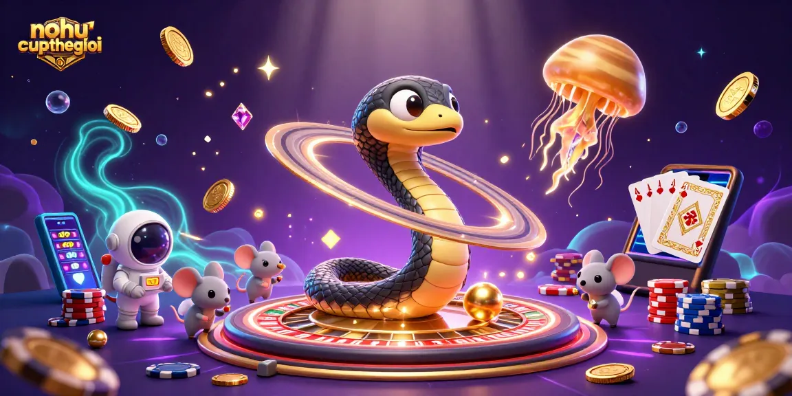 Watch astronaut mice bet on Saturn's casino while the cosmic dealer oversees nohu-cupthegioi action.