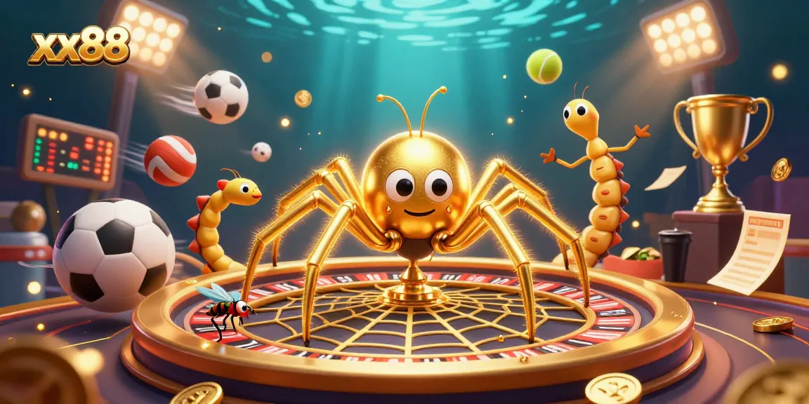 Place bets with xx88 in a vibrant 3D casino scene, featuring unique characters and action-packed elements.