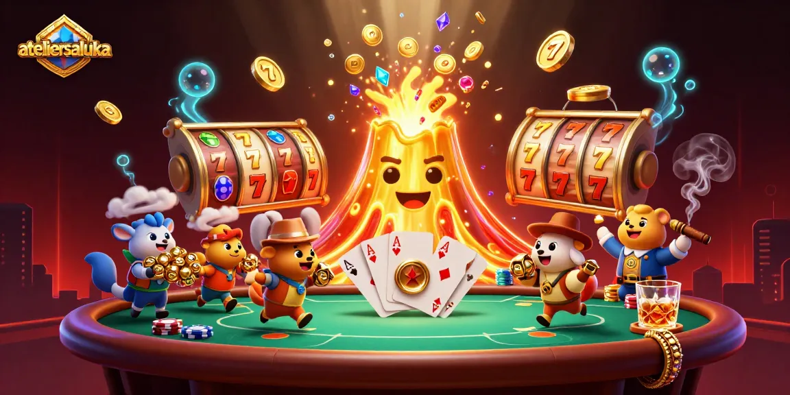 Experience exhilarating slots and treasure at ateliersaluka with vibrant volcano and adventurous explorers.