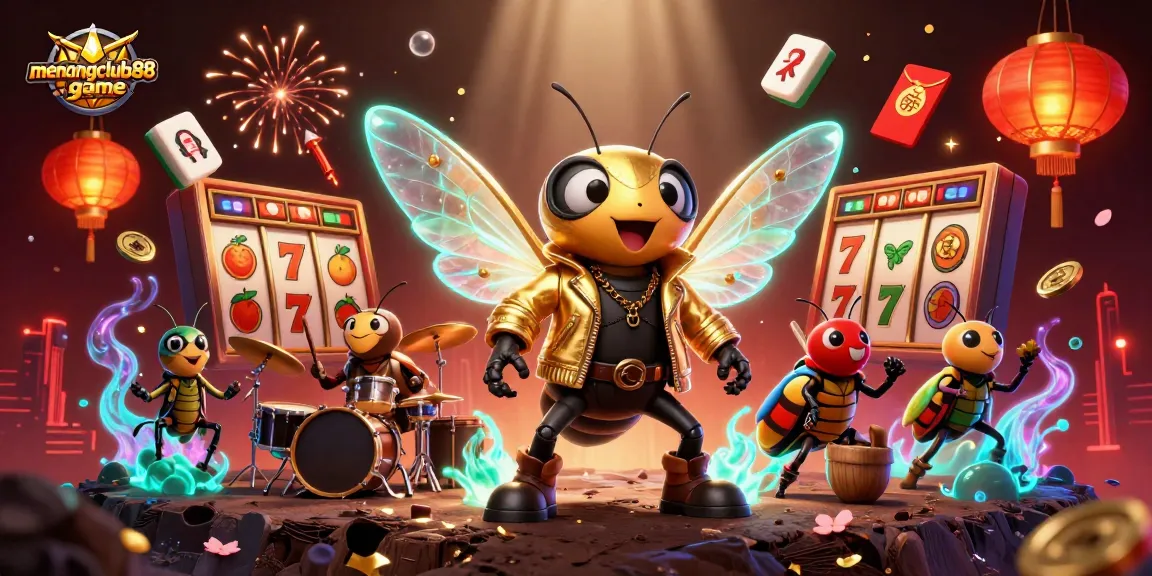 Experience exciting gameplay at menangclub88 game with a vibrant casino-themed digital illustration.