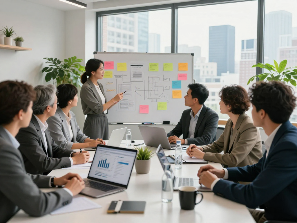 Team collaboration in a sleek office, showcasing net88's innovative approach.
