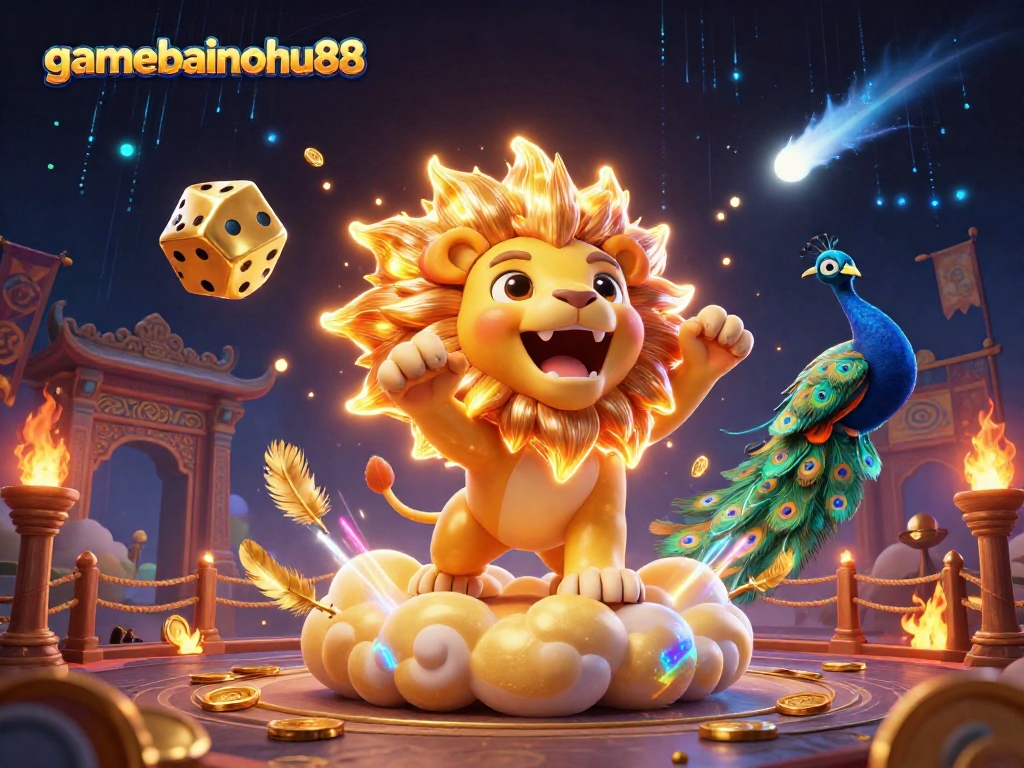 Join the adventure in gamebainohu88 as the sun lion conquers the casino world with stunning visuals and rich elements.