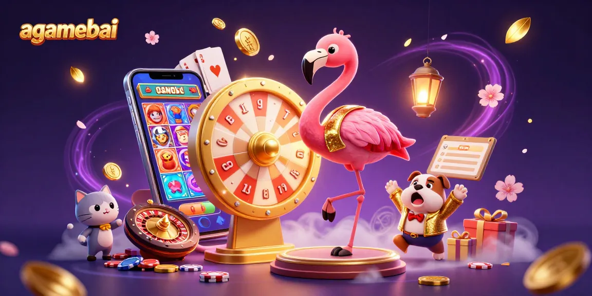 Engage with exciting gameplay at agamebai, featuring vibrant 3D visuals of casino games.