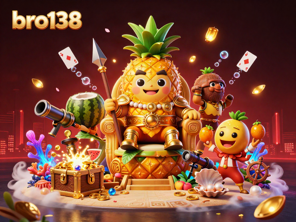 Spin with the vibrant bro138 characters in a luxurious casino atmosphere, engaging players in exciting gameplay.