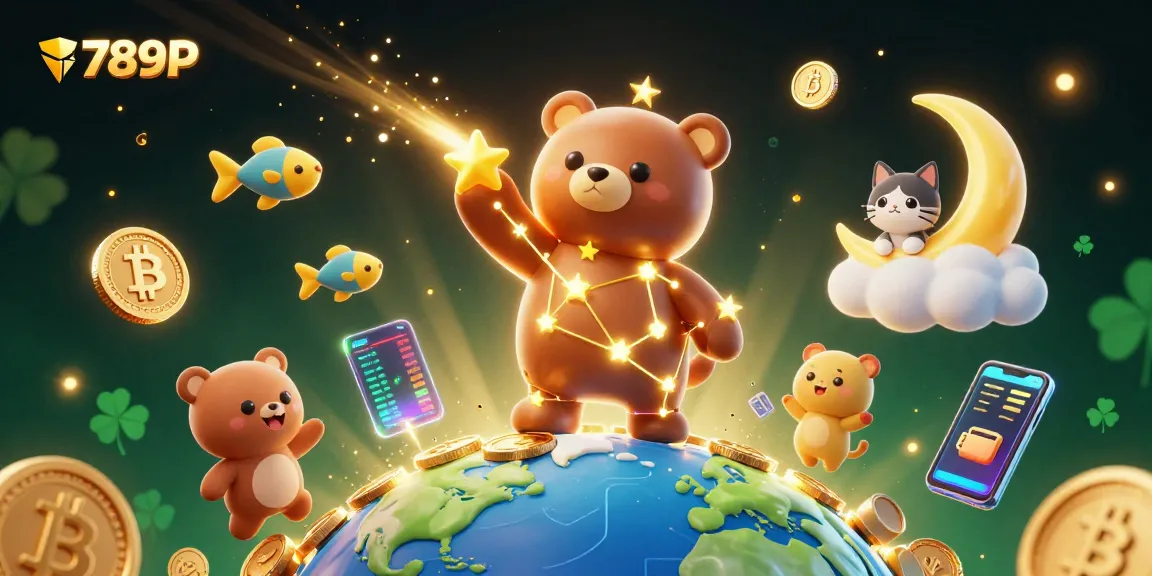 Engage with thrilling gameplay at 789P, collecting rewards amidst cosmic visuals and sparkling coins.