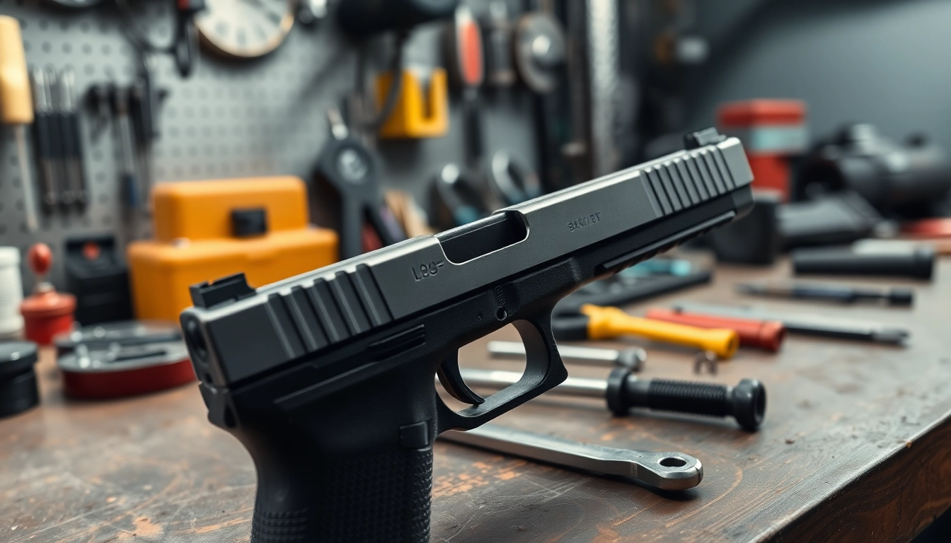 Showcasing glock 19 gen 3 oem slide highlighting its design and features for firearm enthusiasts.