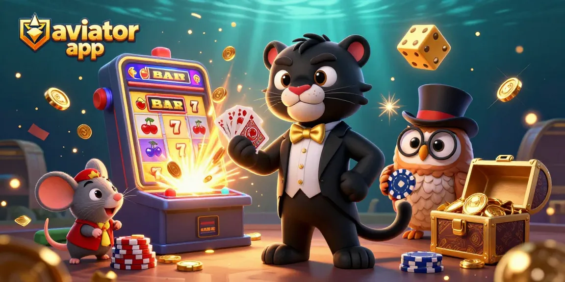 Engage in exciting gameplay with the aviator app as a panther deals cards amidst a jackpot explosion.