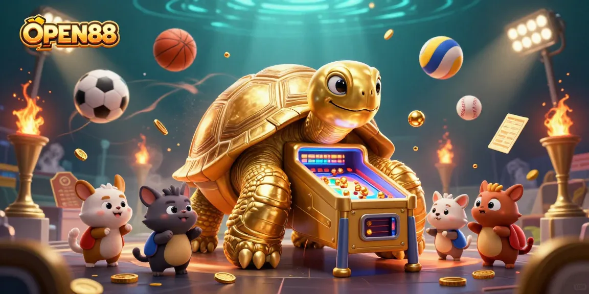 Experience exciting games and sports betting with the vibrant OPEN88 casino scene filled with unique elements.
