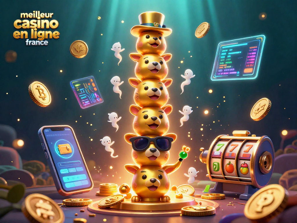 Découvrez le meilleur casino en ligne France avec cette illustration 3D dynamique illustrant des éléments de jeu captivants.