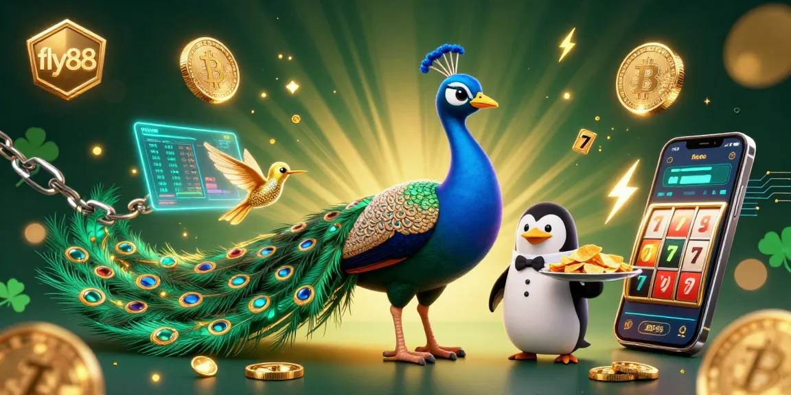 Engage with the vibrant fly88 casino world featuring slots, golden chips, and dynamic crypto coins.