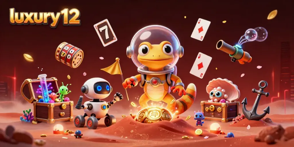 Experience exhilarating gameplay with luxury 12 at our colorful cosmic casino scene