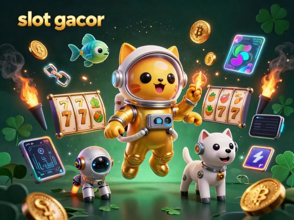 Menangkan slot gacor dengan simbol keberuntungan dalam ilustrasi kasino unik.