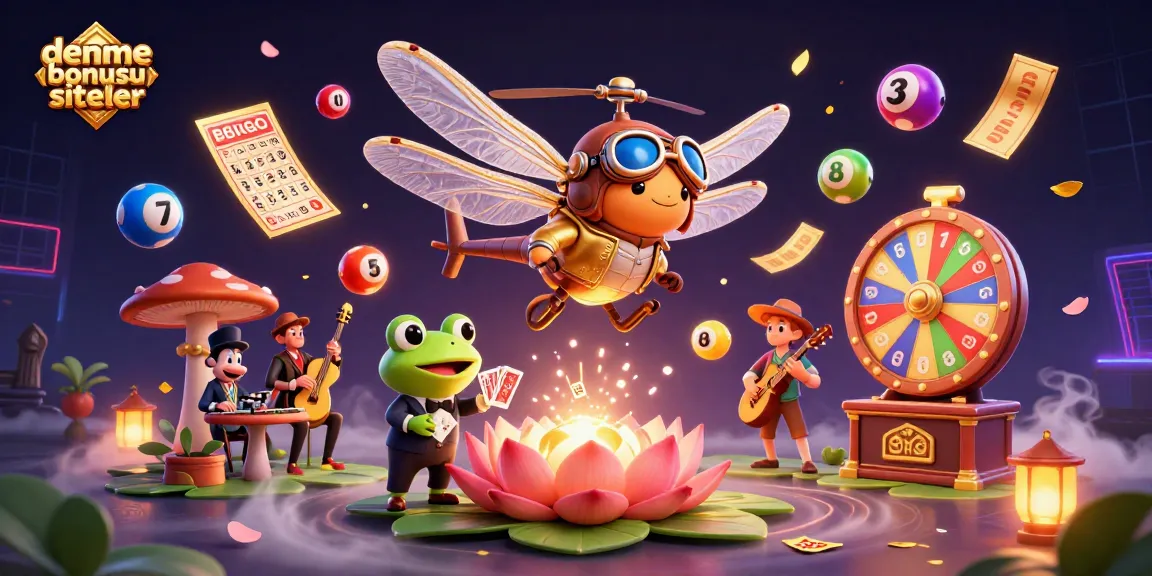 Engage with top deneme bonusu veren siteler as a dragonfly pilot and frog croupier celebrate at the casino