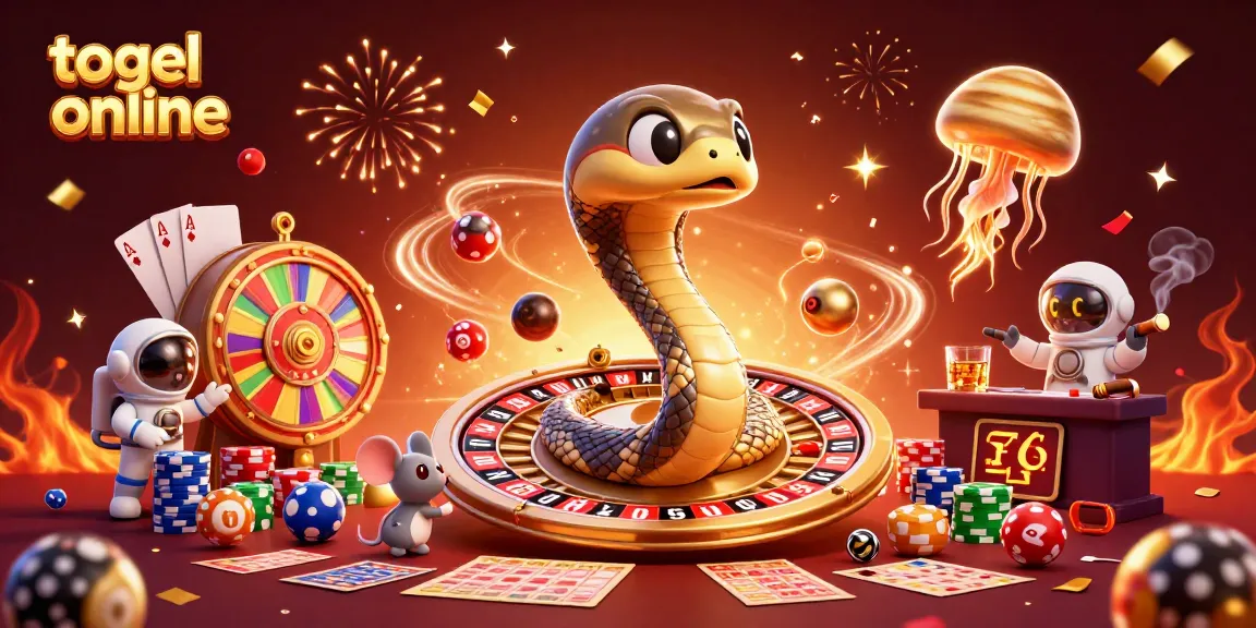 Play exciting togel online games with vibrant characters and thrilling elements in a colorful cosmic scene.