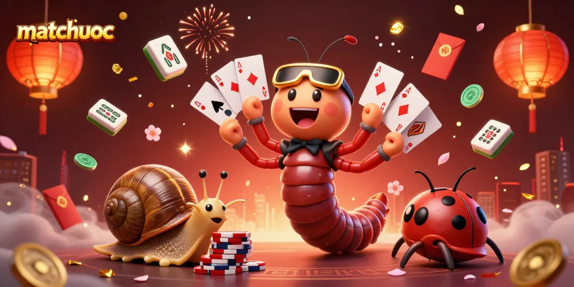 Experience the thrilling excitement of matchuoc with a lively casino scene filled with colorful characters and vibrant game elements.