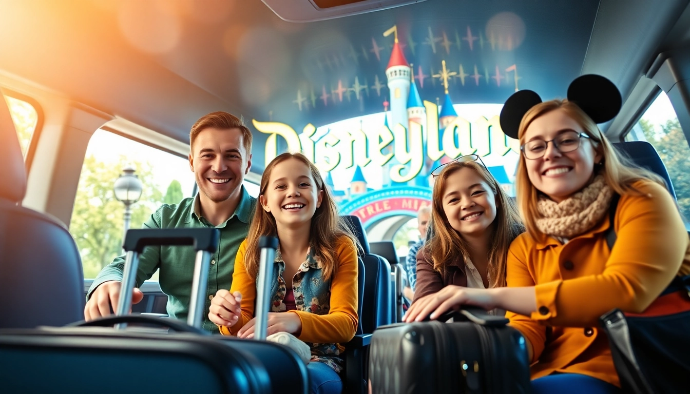 Enjoying transfers from paris airport to disneyland in a joyful family atmosphere.