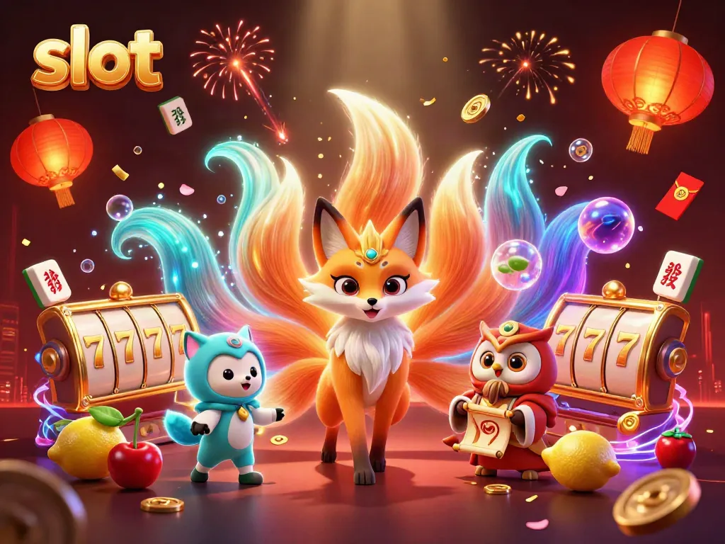 Engage with thrilling slot gaming featuring vibrant colors and characters.