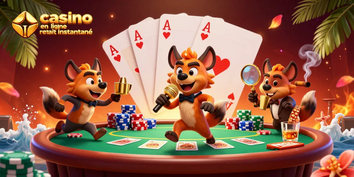 Un casino en ligne retrait instantané avec des hyènes en animation, offrant une soirée de comédie.