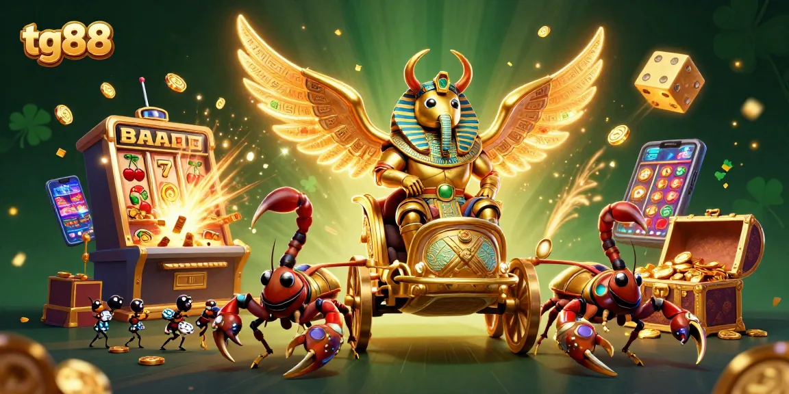 Engage with tg88's dynamic online casino experience featuring iconic games and exciting rewards in a vibrant scene.