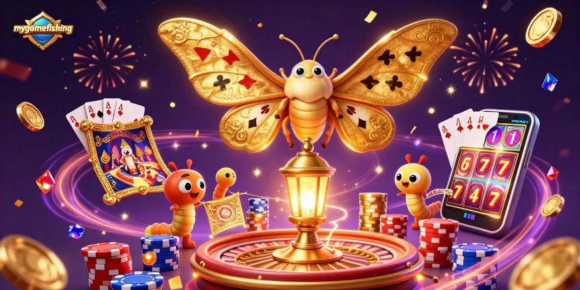 Experience mygamefishing with a captivating 3D casino scene featuring vibrant motifs and dynamic elements.