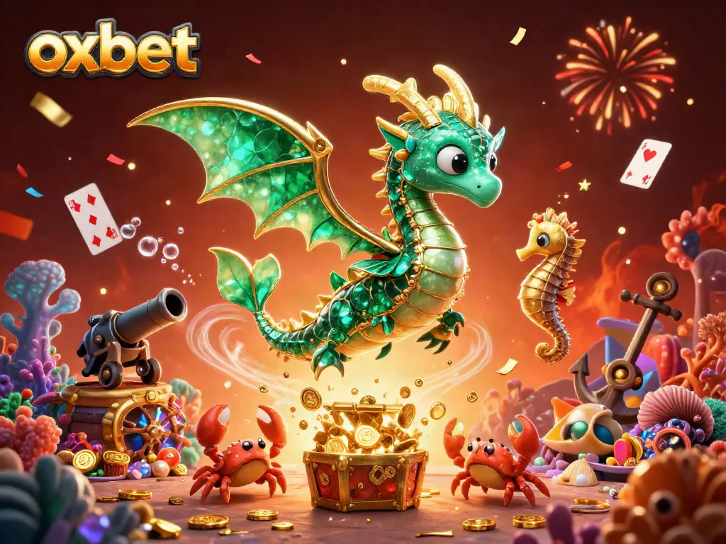 Experience the sparkle of winning at OXBET with this vibrant underwater scene showcasing fortune and play.