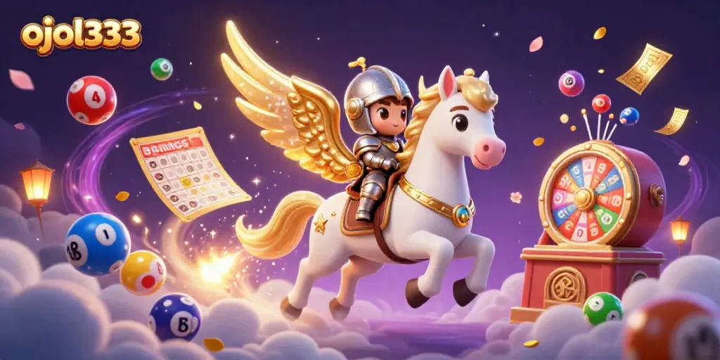 Engage with the dynamic gaming universe of ojol333, featuring vibrant lottery elements and enchanting characters.