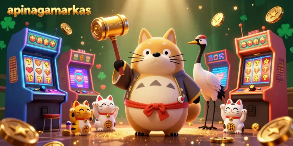 Engage with the vibrant world of online gaming at apinagamarkas with cheerful characters and dynamic casino elements.