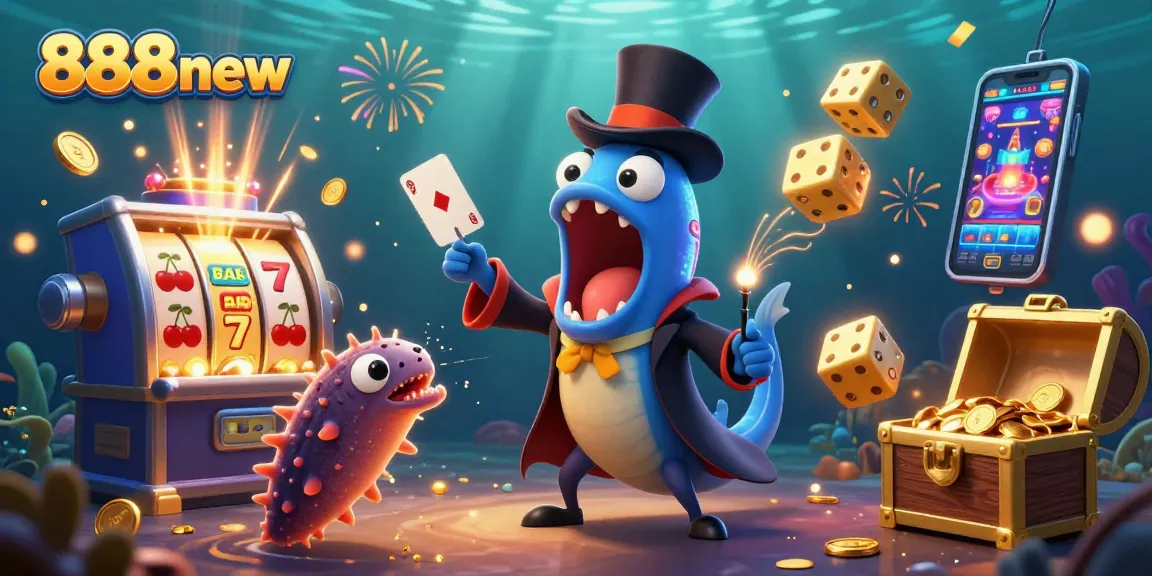 Experience thrilling wins at 888new with uncanny underwater characters in a vibrant casino scene.