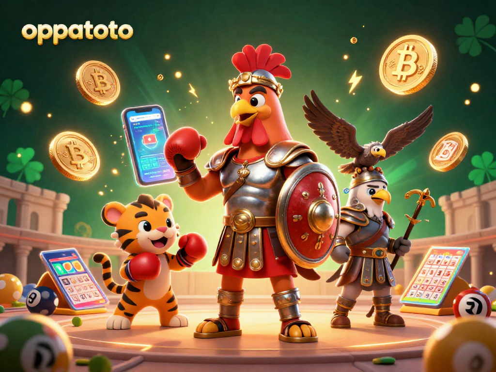 Join the action with oppatoto’s lottery excitement featuring animated characters and thrilling game elements.