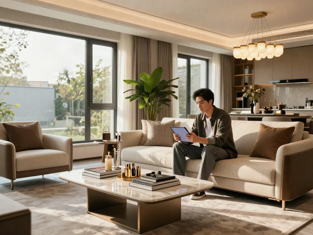 Gaya hidup mewah dengan interior modern, menampilkan luxury111 dalam suasana elegan dan nyaman.